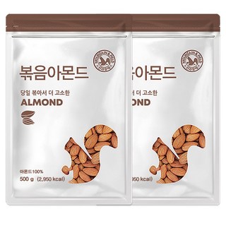 산과들에 24년산 햇 견과류 볶음아몬드 1kg, 500g, 2개