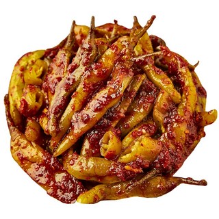 돌쇠네 국내산 고추로 만든 아삭 매콤한 삭힌 고추무침 1kg, 1개