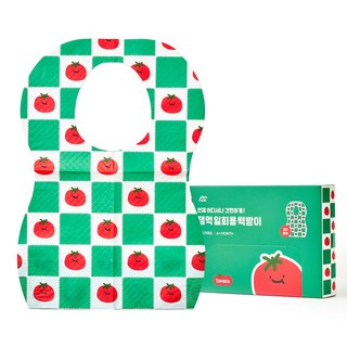잼먹 아기 2중방수 일회용 이유식 턱받이 사용 모습