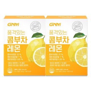 GNM 품격있는 콤부차 레몬 비타민C 유산균 분말 스틱, 5g, 30개입, 2개