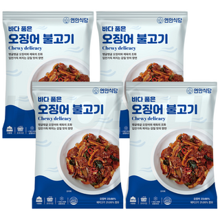 [TV홈쇼핑정품 인포벨]연안식당 바다품은 오징어 불고기 야외 밀키트 캠핑 오삼불고기 간편 술안주, 4개, 380g