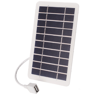 미니 태양광 패널 스마트폰 충전 USB 2W 사용 모습