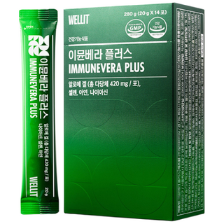 웰릿 이뮨베라 플러스 알로에 면역젤리 14p, 280g, 1개