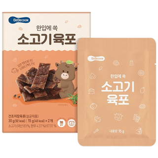 베베쿡 한입에 쏙 소고기 육포 2p, 1개, 30g