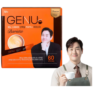 제누 스테비아 단백질 바리스타 커피믹스, 9.8g, 60개입, 1개