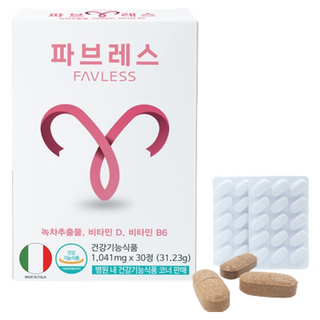파브레스 녹차 카테킨 체지방 감소제, 1개, 30정