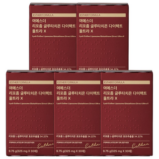 여에스더 리포좀 글루타치온 다이렉트 울트라X 필름형 글루타치온 30매 5상자, 30회분, 9.75g, 5개