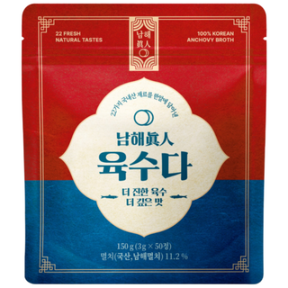더진한 국산 코인육수 한알 시즈닝 만능 진한맛 동전 고체형 친환경 패키지 리필50정 남해진인 육수다, 150g, 1개