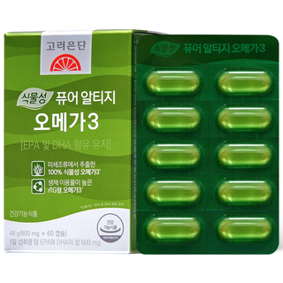 고려은단 식물성 퓨어 알티지 오메가3, 2개, 60정