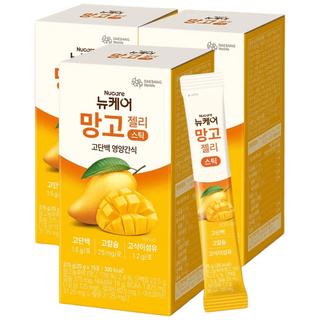 뉴케어 망고 젤리 스틱 고단백 영양간식 375g 달콤한