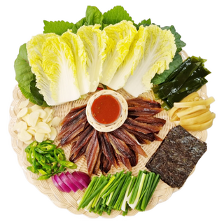 최가네 포항 구룡포 꽁치 청어 손질 햇과메기 야채세트, 1개, (특) 반손질과메기 10미-350g/야채없음