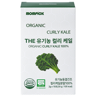 맘픽 컬리케일 유기농 곱슬케일 분말 동결건조 가루 파우더 스틱, 1박스, 30g