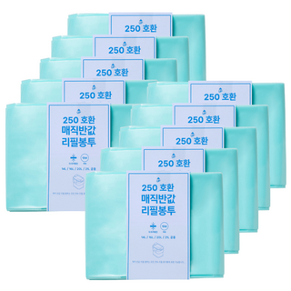 매직캔 호환 반값 리필봉투 250, 10개, 21L