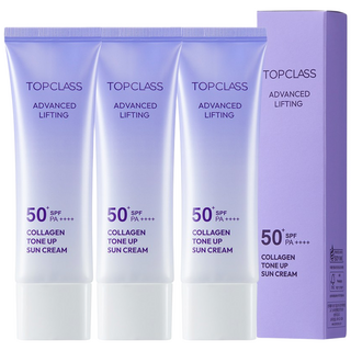 참존 탑클래스 어드밴스드 리프팅 콜라겐 톤업 선크림 여성 썬크림 SPF 50+ PA++++, 3개, 50ml