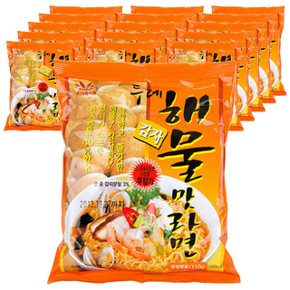 [새롬식품] 해물라면 감자면 쫄깃한라면 110g 20봉, 20개