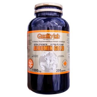 [캐나다 직구] [Quality Lab] 캐나다 퀄리티랩 알부민 골드 1500mg 200캡슐 [퀄리티랩] 알부민 골드 1500mg 200c, 1개, 200정