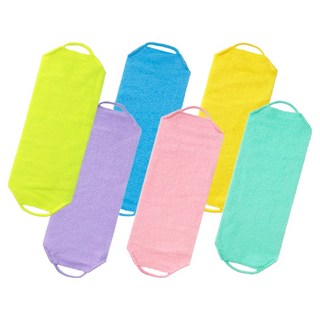 믹스어블 고급 대나무 롱 때타월 6P, 혼합색상, 1세트, 6개입