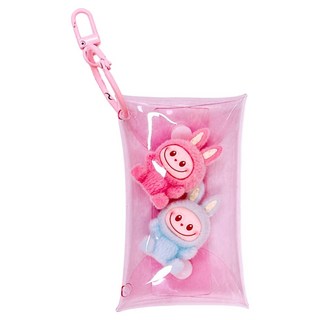 라부부 피규어 파우치 키링 키홀더, 1개, BABY PINK