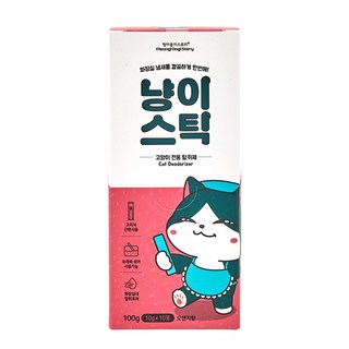고양이 모래 화장실 냄새 제거 탈취제 냥이스틱 10달분, 4세트, 100g