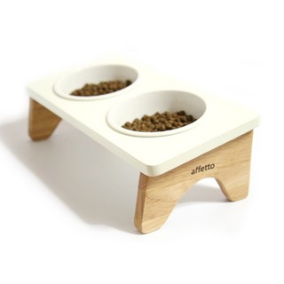 아페토 애견 웰 원목식탁 세트 2구, 아이보리, 1개