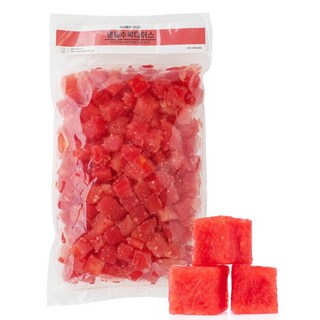 [무첨가 100%] 씨없는 냉동수박 다이스, 5개, 1kg