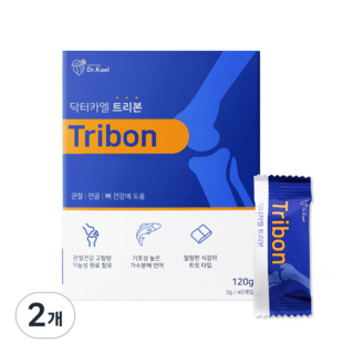 닥터카엘 트리본 강아지 관절 영양제 슬개골 고함량, 2개, 뼈/관절강화, 40정
