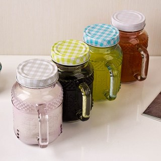 MAKA 칼라 Drinking Jar (드링크자) 580ml 1P, 블루, 1개