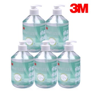 3M 핸드새니타이져겔 손소독제 500ml, 5개