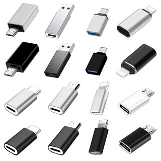 YB글로벌 여러가지젠더 애플8핀 5핀 C타입 USB3.0 OTG 마이크로 라이트닝 8핀 변환젠더, 제품11: C타입(암)-아이폰8핀(수)실버, 1개