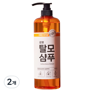 로쌩 카페인 마이크로바이옴 탈모 샴푸, 1000ml, 2개