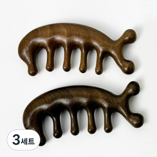 바른리빙 우드 괄사 지압기 2P세트, A타입, 3세트