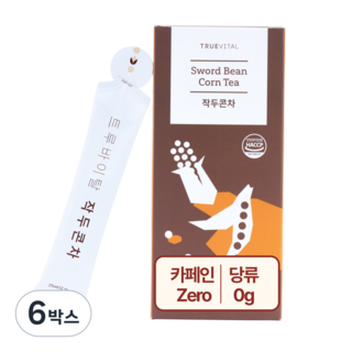 트루티 작두콘차 비염에좋은차 식수대용차 고소한 액상차 작두콩차 물대용 어린이비염, 6박스, 15개입, 25mg