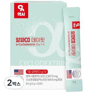 역시 알파CD 데이핏 난소화성말토덱스트린, 2박스, 84g