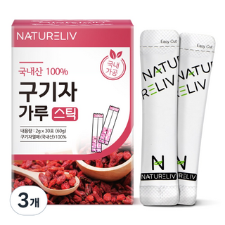 네이쳐리브 청양 프리미엄 구기자 분말 가루 스틱, 60g, 3개