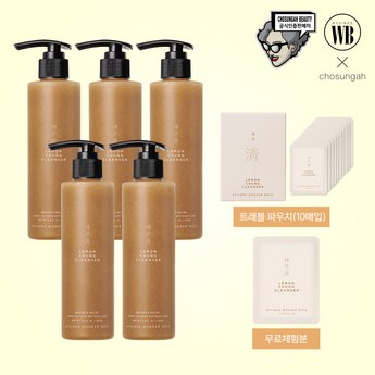 [1+1] 조성아 원더바스 레몬청 클렌저 200ml+레몬청 파우치 2매-추천-상품