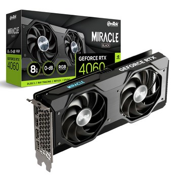 이엠텍 지포스 RTX 4060 MIRACLE WHITE LED D6 8GB-추천-상품