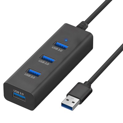 홈플래닛 USB 3.0 4포트 멀티 허브, 블랙, 1개_편리한 USB허브로 여러 기기를 한 번에 연결해보세요