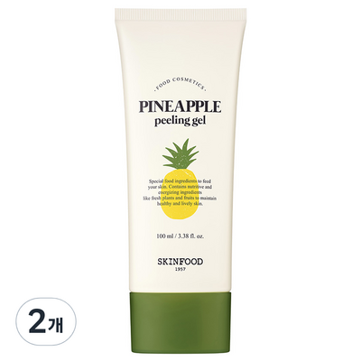 스킨푸드 파인애플 필링 젤, 100ml, 2개_쫀쫀 부드러운 피부를 위한 스킨푸드 필링젤 추천