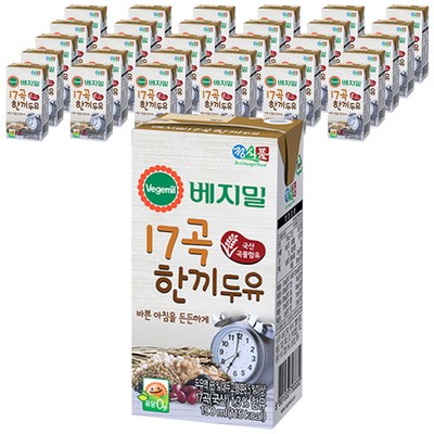 베지밀 17곡 한끼두유, 190ml, 32개_신선한 곡물 향과 영양가 가득한 곡물음료 소개