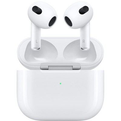 Apple 2022 에어팟 3세대 유선 충전 블루투스 이어폰, 화이트
