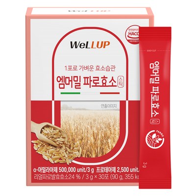 웰업 로엘 엠머밀 파로효소 30p, 90g, 1개_🌿 피부 미용에 탁월한 래디웰 파로효소