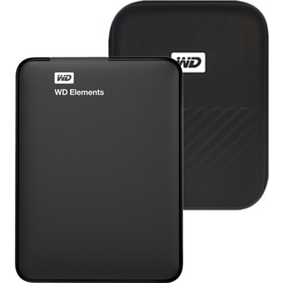  WD Elements Portable 휴대용 외장하드 + 파우치, 4TB, 블랙 