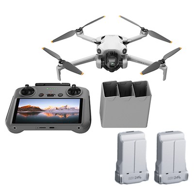  DJI Mini 4 Pro 플라이 모어 콤보 PLUS RC 2 + 인텔리전트 플라이트 배터리 플러스, 혼합색상 