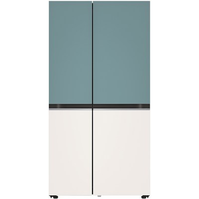 LG전자 디오스 오브제컬렉션 양문형 냉장고 메탈 832L 방문설치, 클레이민트(상단), 베이지(하단), S834MTE10_삼성냉장고로 즐기는 편리한 주방 라이프