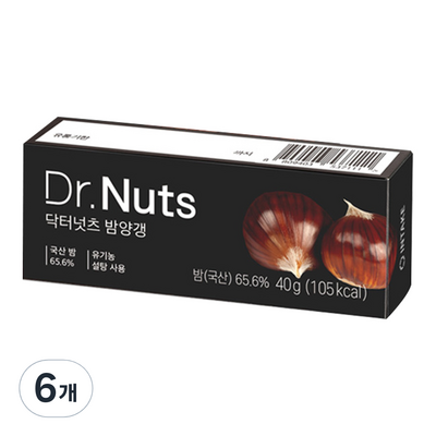  인테이크 닥터넛츠 밤양갱, 40g, 6개 