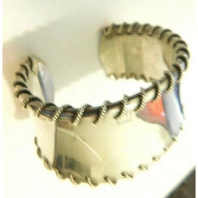 [해외]명품티파니앤코팔찌 RARE TIFFANY CO. STERLING SILVER THREADED 1 1/4 WIDE CUFF BRACELET A BEAUTY