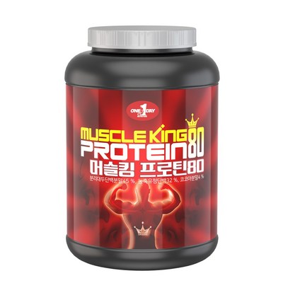 원데이뉴트리션 머슬킹 80 프로틴 헬스 보충제, 2kg, 1개