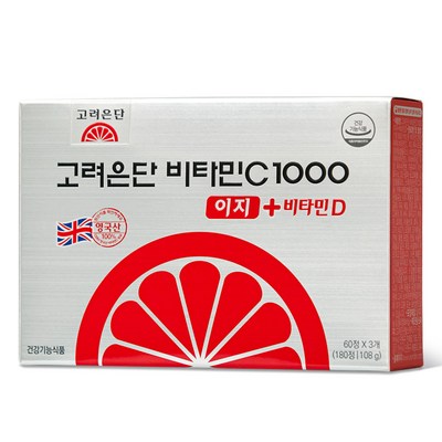 고려은단 비타민C1000 이지 + 비타민D, 180정, 1개_고려은단비타민c1000으로 건강하고 활기찬 하루 시작하기