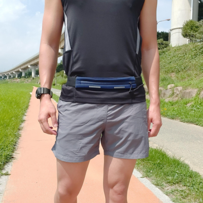 [정품] 러너핏 러닝벨트 플립벨트, 네이비, 1개_쾌적한 러닝을 위한 편안한 터너포인트 러닝벨트