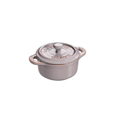 STAUB 스타우브 세라믹 미니 꼬꼬떼 라운드 10cm (앤틱 그레이)